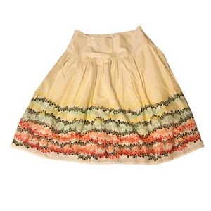 J. Jill Dot Print A Line Cotton Skirt New with Tags